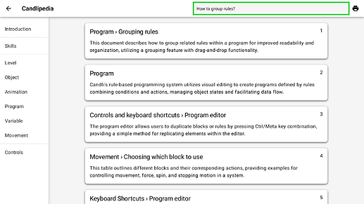 Search in Candlipedia